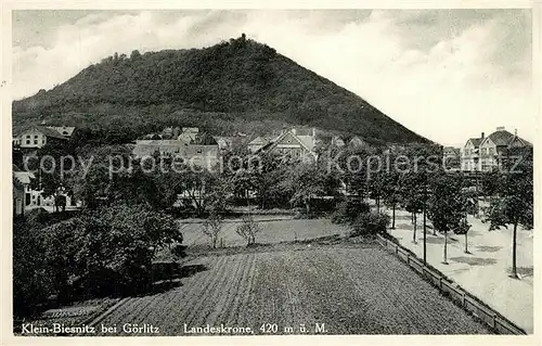 AK / Ansichtskarte Klein Biesnitz Blick zur Landeskrone Wahrzeichen Klein Biesnitz