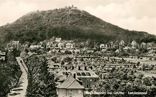 AK / Ansichtskarte Klein Biesnitz Blick zur Landeskrone Wahrzeichen Klein Biesnitz