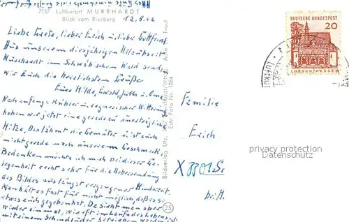 AK / Ansichtskarte Murrhardt Panorama Blick vom Riesberg Murrhardt