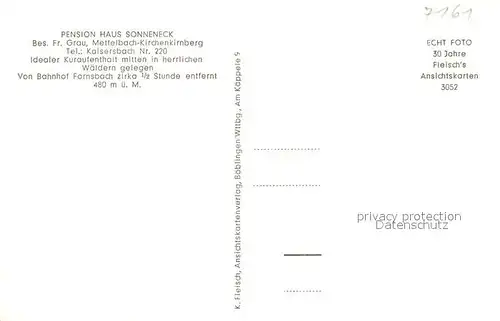AK / Ansichtskarte Kirchenkirnberg Pension Haus Sonneneck Kirchenkirnberg