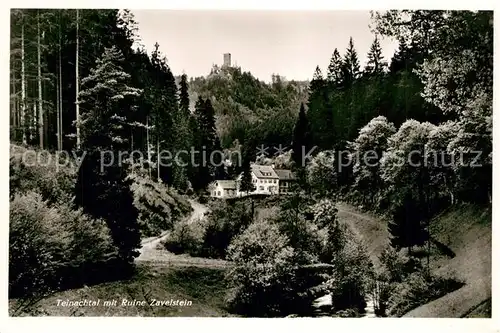 AK / Ansichtskarte Bad_Teinach Zavelstein Landschaftspanorama Teinachtal mit Ruine Zavelstein Bad_Teinach Zavelstein