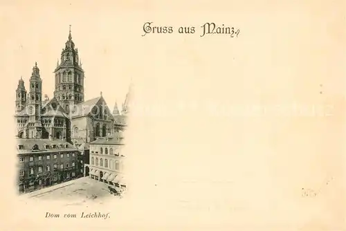 AK / Ansichtskarte Mainz_Rhein Dom vom Leichhof aus gesehen Mainz Rhein