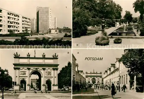 AK / Ansichtskarte Potsdam Hans Marchwitza Strasse Freundschaftsinsel Brandenburger Tor Klement Gottwald Strasse Potsdam