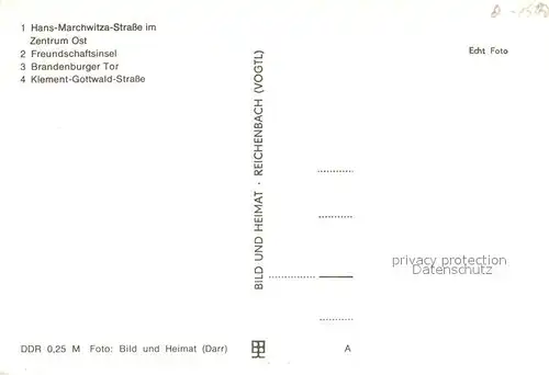 AK / Ansichtskarte Potsdam Hans Marchwitza Strasse Freundschaftsinsel Brandenburger Tor Klement Gottwald Strasse Potsdam