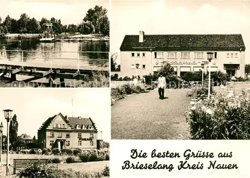 AK / Ansichtskarte Brieselang Badesee Kaufhaus Sparkasse Brieselang