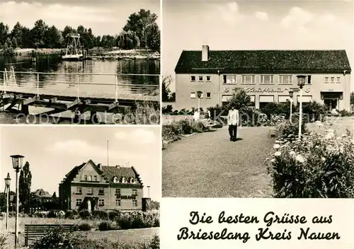 AK / Ansichtskarte Brieselang Badesee Kaufhaus Sparkasse Brieselang