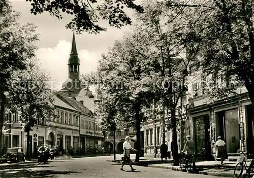 AK / Ansichtskarte Nauen_Havelland Ethel Rosenberg Strasse Kirchturm Nauen_Havelland