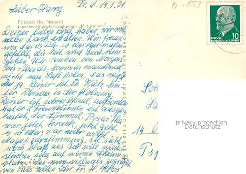AK / Ansichtskarte Friesack Ingenieurschule fuer Landtechnik M. I. Kalinin Friesack