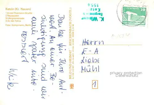 AK / Ansichtskarte Ketzin Ernst Thaelmann Strasse Neubauten Uferpromenade Havel Faehre Ketzin