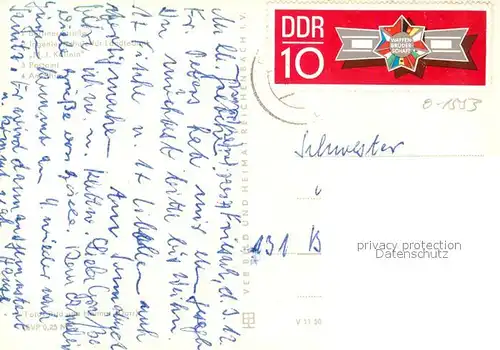 AK / Ansichtskarte Friesack Berliner Strasse Ingenieurschule fuer Landtechnik M. I. Kalinin Postamt Rhinkanal Friesack