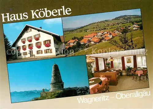 AK / Ansichtskarte Wagneritz Haus Koeberle Gaststube Turm Panorama  Wagneritz