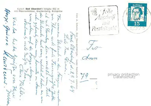 AK / Ansichtskarte Bad_Oberdorf mit Pfannenhoelzer Breitenberg Rotspitze Bad_Oberdorf
