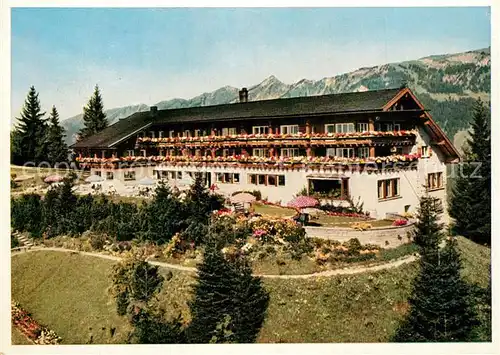 AK / Ansichtskarte Sonthofen_Oberallgaeu Berghotel Allgaeuer Berghof mit Alpe Eck Sonthofen Oberallgaeu