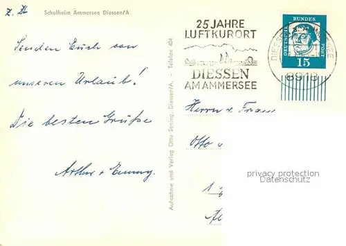 AK / Ansichtskarte Diessen_Ammersee Schulheim Ammersee Diessen Ammersee