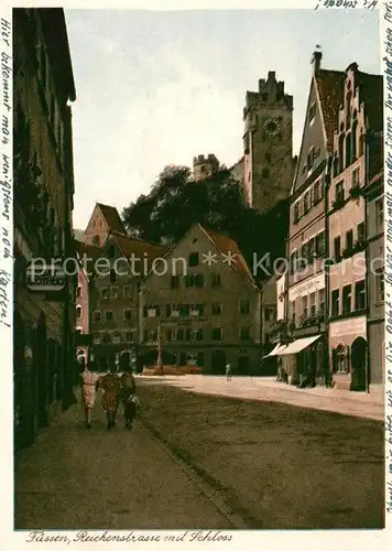 AK / Ansichtskarte Fuessen_Allgaeu Reichenstrasse mit Schloss Fuessen Allgaeu