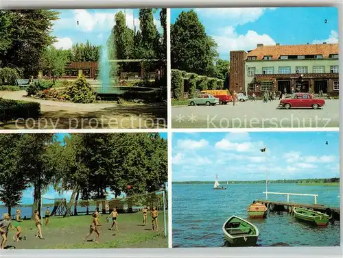 AK / Ansichtskarte Wandlitz Wandlitzsee Anlage Springbrunnen Bahnhof Strandbad  Wandlitz