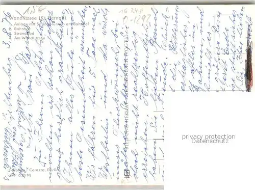 AK / Ansichtskarte Wandlitz Wandlitzsee Anlage Springbrunnen Bahnhof Strandbad  Wandlitz