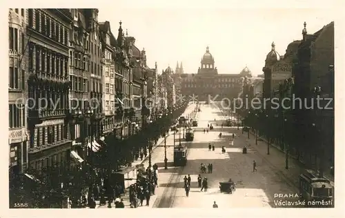 AK / Ansichtskarte Strassenbahn Praha Vaclavske Namesti  