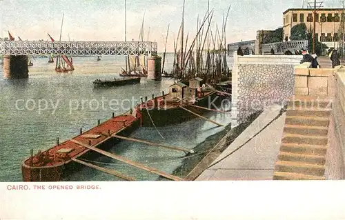 AK / Ansichtskarte Kairo_Caire Geoeffnete Drehbruecke 