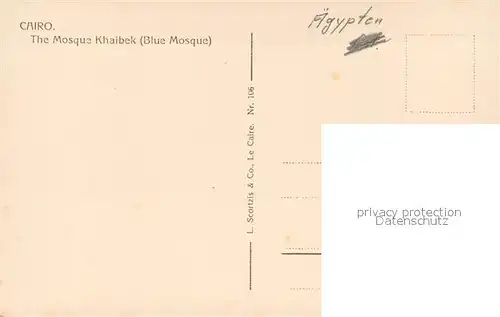 AK / Ansichtskarte Kairo_Caire Moschee Khaibek 