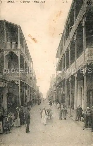 AK / Ansichtskarte Suez Strassenpanorama Suez