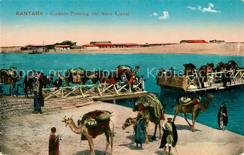 AK / Ansichtskarte Kantara Suez Kanal Kameltransport 
