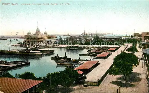 AK / Ansichtskarte Port_Said Buerogebaeude des Suez Kanales Hafen Port_Said