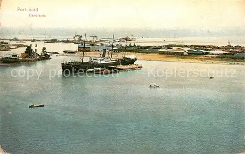 AK / Ansichtskarte Port_Said Panorama Hafen Frachter Port_Said