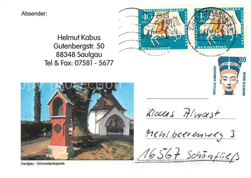 AK / Ansichtskarte Bad_Saulgau Schwedenkapelle Bad_Saulgau