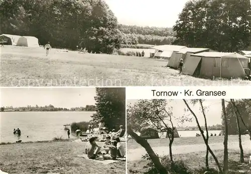 AK / Ansichtskarte Tornow_Gransee Campingplatz D 34 am Wentowsee Badestrand Tornow Gransee