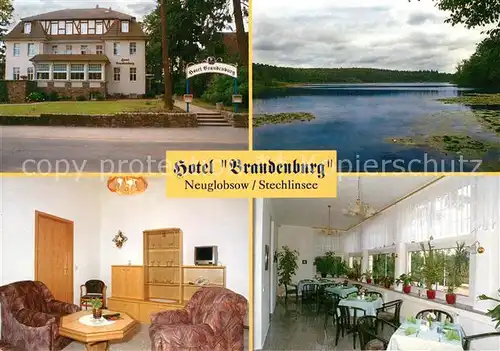 AK / Ansichtskarte Neuglobsow Hotel Brandenburg Restaurant Cafe Stechlinsee Neuglobsow