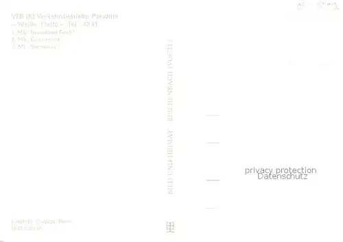 AK / Ansichtskarte Potsdam Weisse Flotte MS Strandbad Ferch MS Cecilienhof MS Sanssouci Potsdam