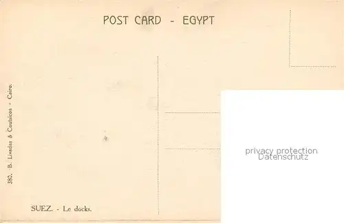AK / Ansichtskarte Suez Dock Anlagen Suez