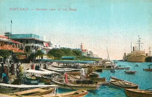 AK / Ansichtskarte Port_Said Quai Ansicht Port_Said