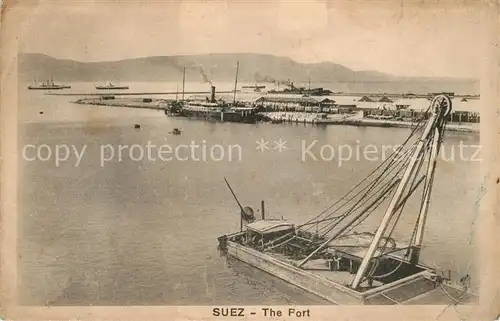 AK / Ansichtskarte Suez Hafen Suez