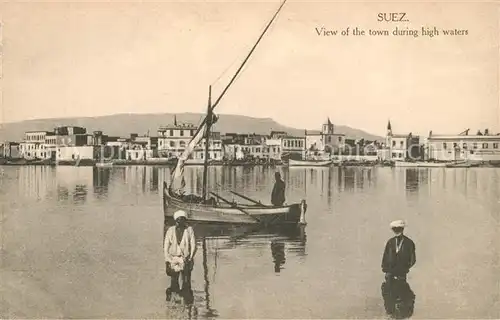 AK / Ansichtskarte Suez Panorama Hochwasser Suez
