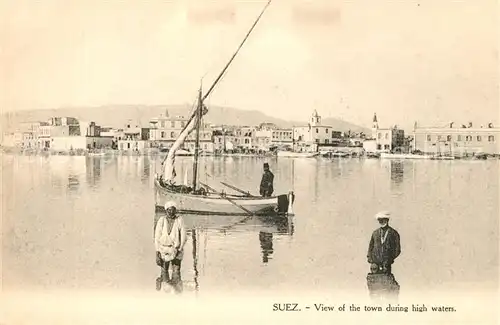 AK / Ansichtskarte Suez Panorama Hochwasser Suez