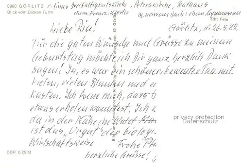 AK / Ansichtskarte Goerlitz_Sachsen Blick ueber die Stadt vom Dicken Turm aus Goerlitz Sachsen