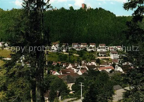 AK / Ansichtskarte Bad_Teinach Zavelstein Teilansicht mit Burgruine Zavelstein Bad_Teinach Zavelstein