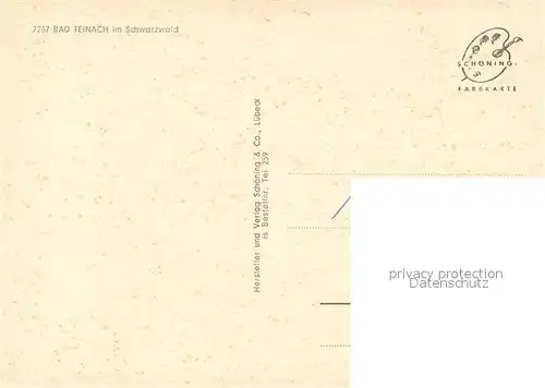 AK / Ansichtskarte Bad_Teinach Zavelstein Teilansicht mit Burgruine Zavelstein Bad_Teinach Zavelstein