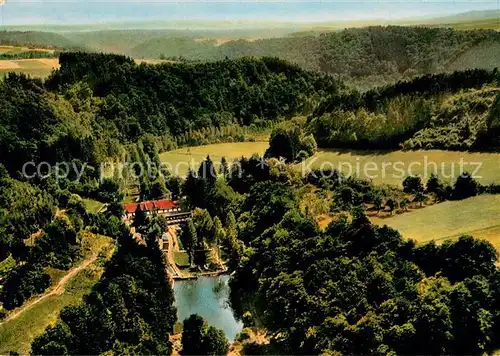 AK / Ansichtskarte Manderscheid_Eifel Hotel Cafe Heidsmuehle Fliegeraufnahme Manderscheid Eifel