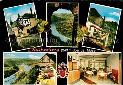 AK / Ansichtskarte Starkenburg Weinhaus Schoene Aussicht Landschaftspanorama Moseltal Starkenburg