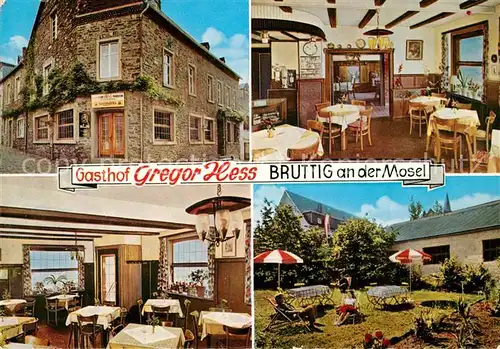 AK / Ansichtskarte Bruttig_Mosel Gasthof Hess Restaurant Garten Bruttig Mosel