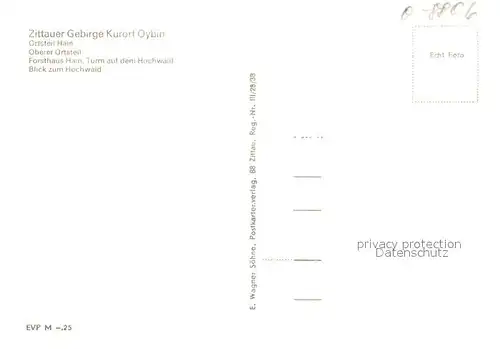 AK / Ansichtskarte Hain_Oybin Teilansichten Forsthaus Turm Hochwald Zittauer Gebirge Hain_Oybin