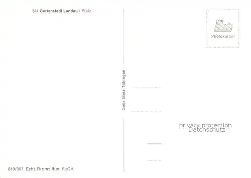 AK / Ansichtskarte Landau_Pfalz Stiftskirche Tierpark Schwaene Bahnhof Deutsches Tor Paradeplatz Prinzregent Denkmal Marienkirche Bromsilber Landau Pfalz