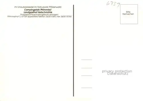 AK / Ansichtskarte Sippersfeld Campingplatz Pfrimmtal Naturpark Pfaelzerwald Schlauchboot Sippersfeld