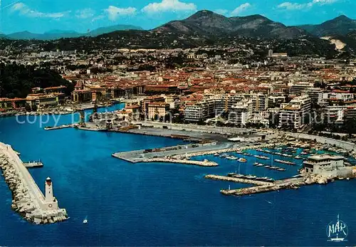 AK / Ansichtskarte Nice_Alpes_Maritimes Le Port et la Boulevard Frank Pilatte Vue aerienne Nice_Alpes_Maritimes