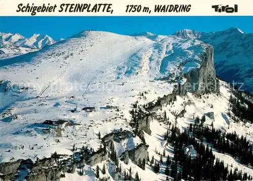 AK / Ansichtskarte Waidring_Tirol Skigebiet Steinplatte Fliegeraufnahme Waidring Tirol