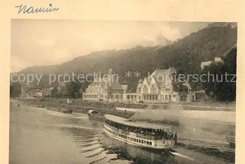 AK / Ansichtskarte Namur_sur_Meuse Flusspartie Dampfschiff Namur_sur_Meuse