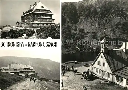 AK / Ansichtskarte Karkonosze Schroniska PTTK Na Szrenicy StrzechaAkademicka Samotnia Karkonosze